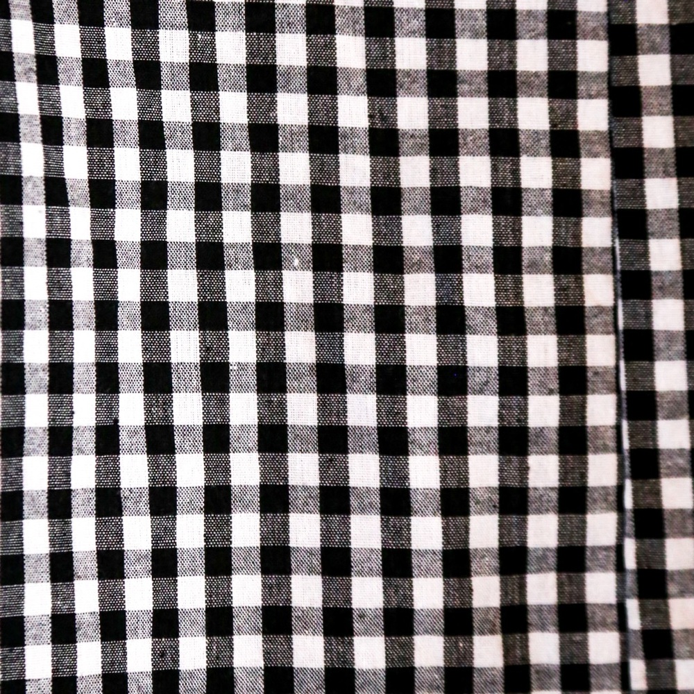 Emery Rose Gingham Blouse Black White Check V-Neck Top Size 2XL - Picture 6 of 11